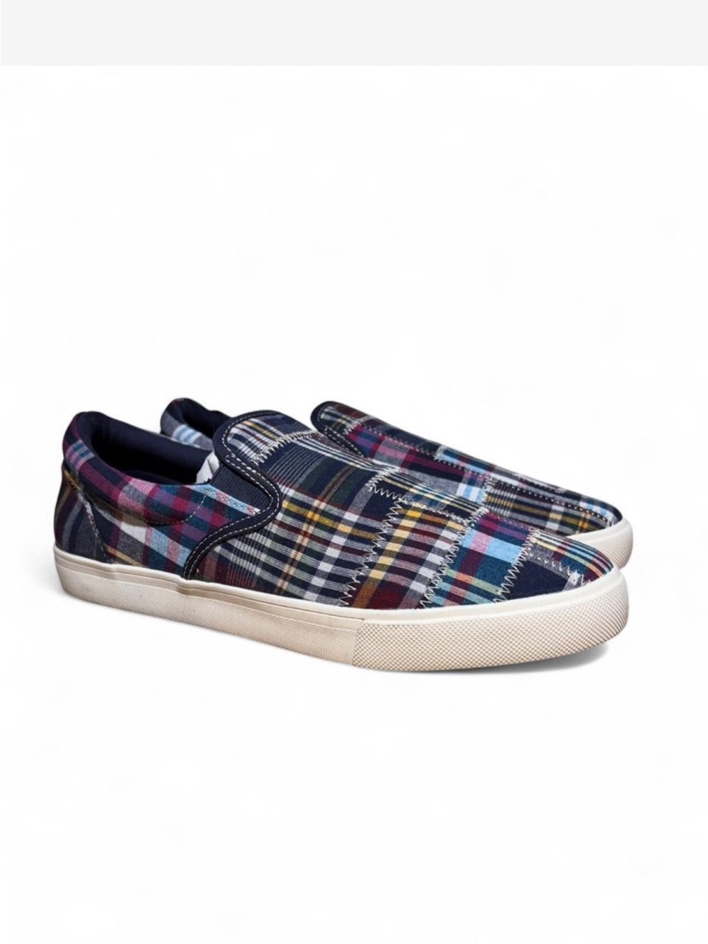 NWT CLUB ROOM PLAID SLIP ON MENS 10.5